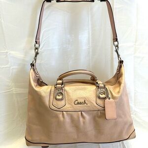 Coach F15447 Ashley Leather Shoulder Bag Color Pink